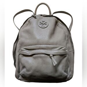 Tory Burch Gray Leather Backpack
